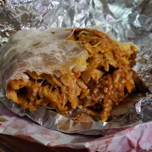 Gochujang spam burrito
