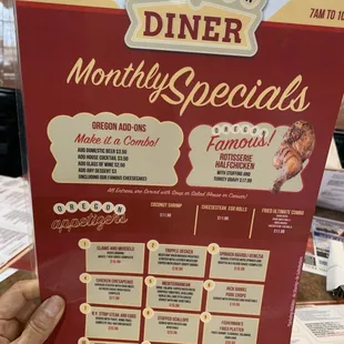 Menu back