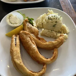 Perch dinner. The smaller portion and it was plenty