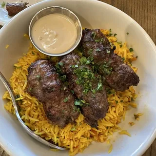 Rice Bowl w/ Beef Kebab