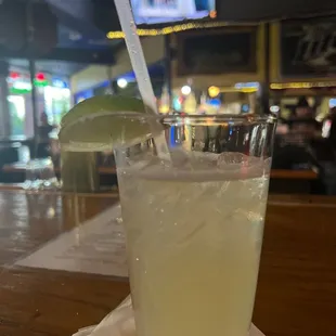 a glass of lemonade
