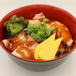 Seared Salmon Hamachi Teriyaki Don