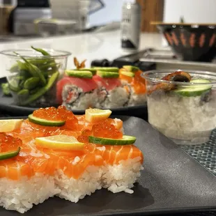 sushi and sashimi, food