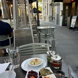 a table full of food