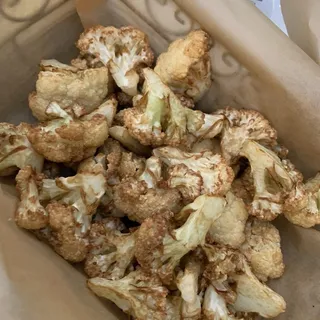 Quick-Fried Cauliflower Florets with Pesto Labane