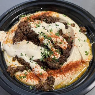 Hummus Moroccan Beef