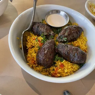Rice Bowl w/ Beef Kebab