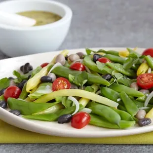 Summer beans salad with basil aioli