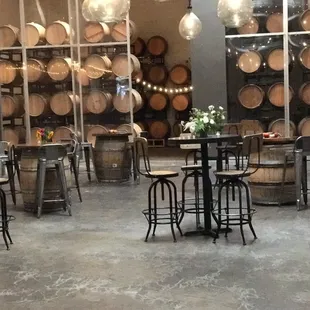 The space is industrial but still warm and inviting.