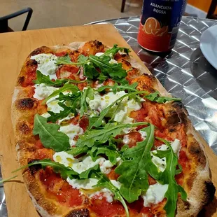 Burrata and Arugula Pizzetta