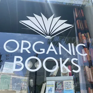 Organic Books signage