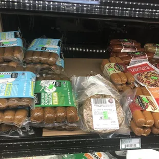a variety of sausages