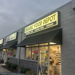 the front of the store