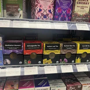 a variety of teas