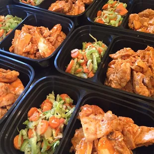 Buffalo Chicken with Celery Salad