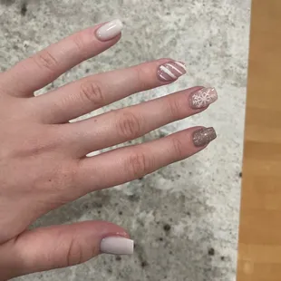 She did the snowflakes by hand!