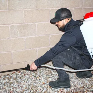 We spray in every crack and crevice!