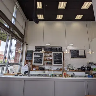 the interior of a restaurant