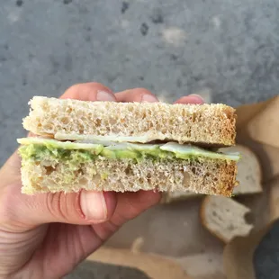 This is not a sandwich... At least not a healthy one. All bread and very little substance.