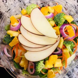 a bowl of fruit and vegetables