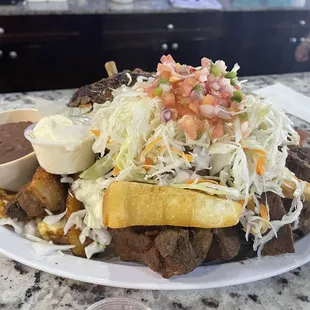 Big delicious mixed Nicaraguan food