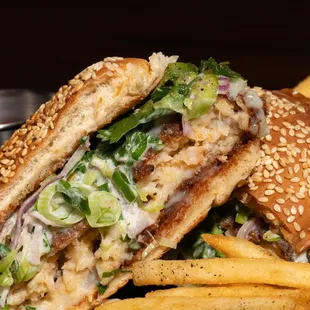 Honey Walnut Shrimp Burger