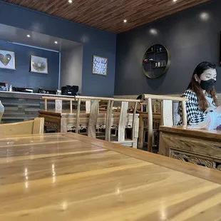 Fancy tables, comfortable chairs.