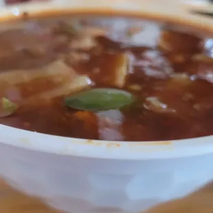 The soup bowl of fragrant ribs was unexpected