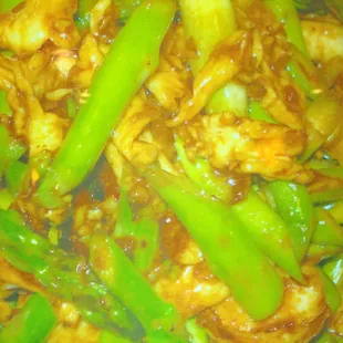 Chicken and shrimp asparagus