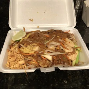 Chicken Pad Thia. Thia food is now being offered here.