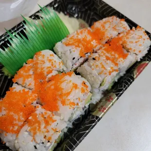 Super California Roll - crab, cucumber, avocado, masago