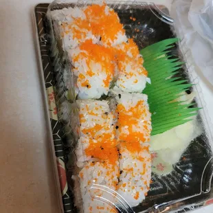 Super California Roll - crab, cucumber, masago, avocado