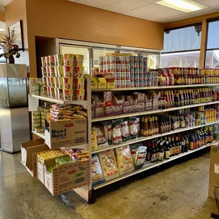 Small grocery store inside the restaurant