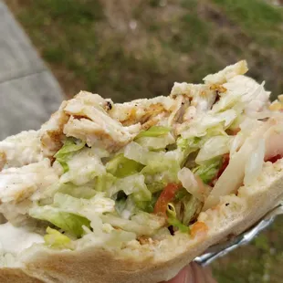 Chicken sheesh kebab sandwich