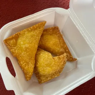 Crab rangoons (after I had eaten 3)