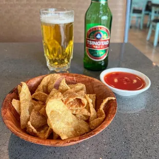 Deep-fried Wonton Skins
