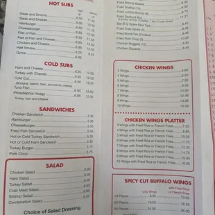 menu, sushi and sashimi