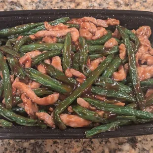 Green Beans with Pork. Very good. Wish there was more green beans and less pork so might try the veggie green beans next time.