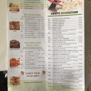 Menu part 3
