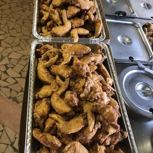 chicken wings and fried chicken