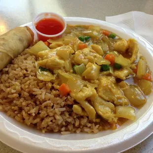 Curry chicken lunch special