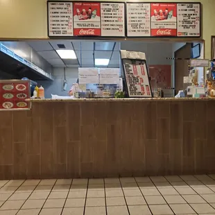 a view of the counter area