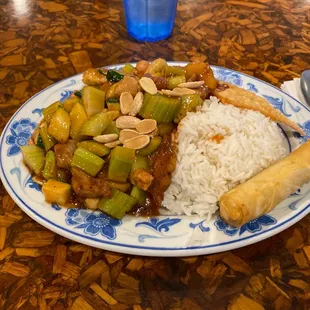 a plate of food on a table