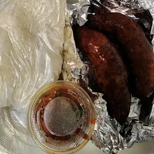 Lao sausage with sticky rice