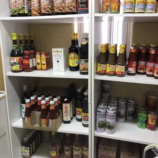 a pantry full of food items