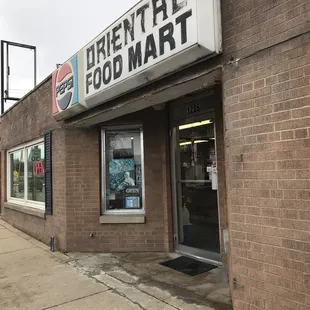 the front of the building