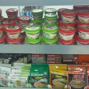 Instant soups and congee.