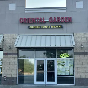 Outside - again menu on their window