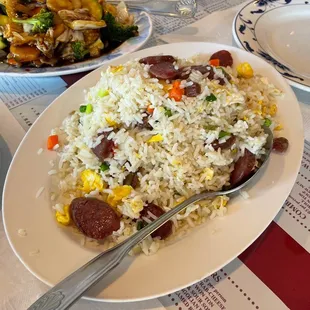 Chinese sausage fried rice