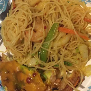 Singapore Mei Fun and Shrimp Egg Foo Young